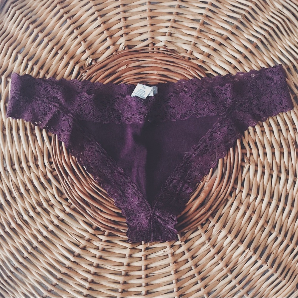 Aerie Deep Purple Cheeky Panties - Size Small